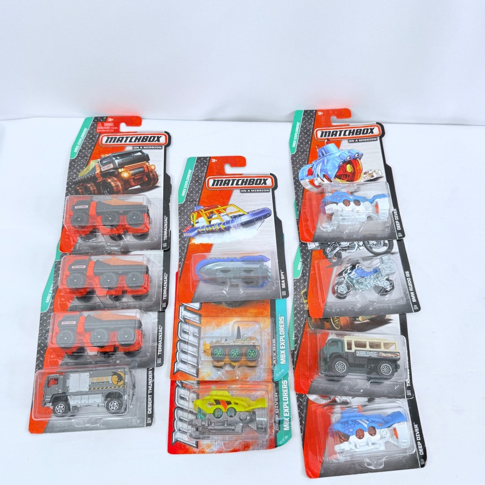 Matchbox MBX Explorers Diecast Lot Terrainiac Deep Diver Blizzard Buster
